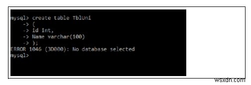 ข้อผิดพลาด MySQL - #1046 - ไม่ได้เลือกฐานข้อมูล 