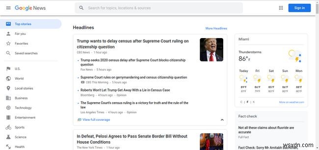 วิธีใช้ Google News เช่นเดียวกับโปรแกรมอ่านฟีด RSS