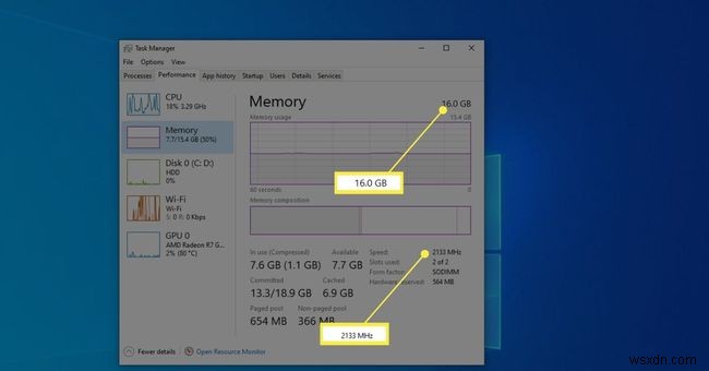 วิธีตรวจสอบความเร็ว RAM บน Windows 10