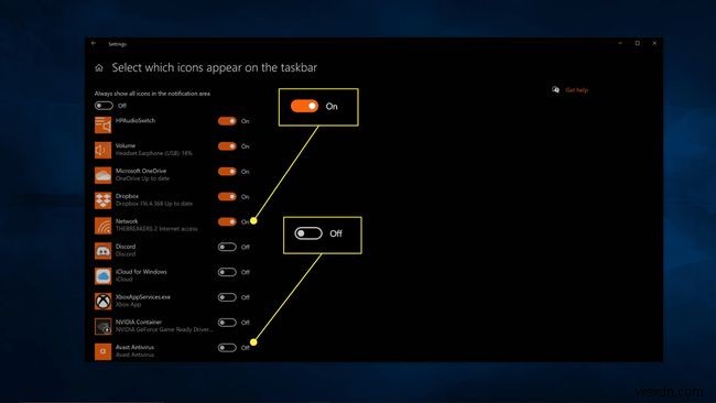 วิธีแสดงหรือซ่อนไอคอนในถาดระบบ Windows 10