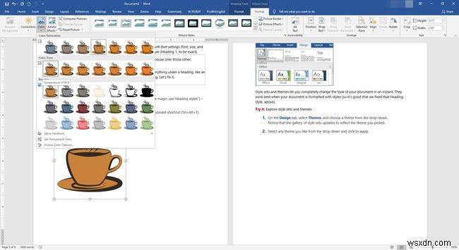 วิธีการเปลี่ยนสีรูปภาพใน Microsoft Office