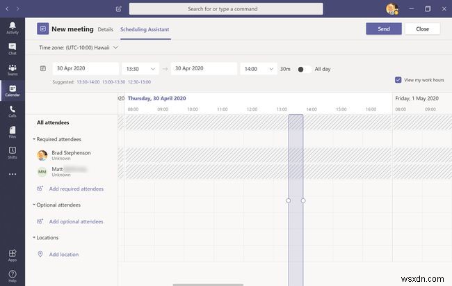 วิธีใช้ปฏิทิน Microsoft Teams