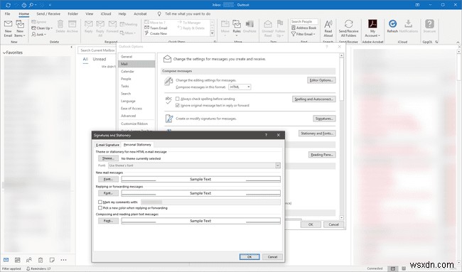 เปลี่ยนแบบอักษรเริ่มต้นใน Microsoft Office