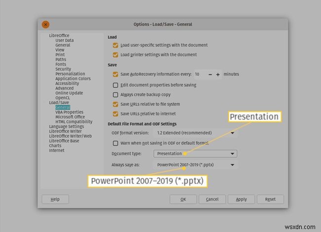 วิธีบันทึกไฟล์ LibreOffice ในรูปแบบ Microsoft Office