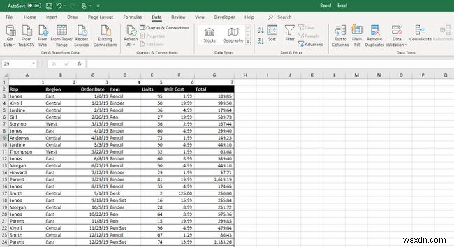 วิธีการย้ายคอลัมน์ใน Excel