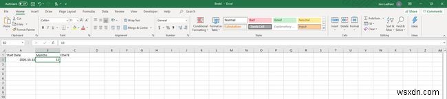 วิธีใช้ฟังก์ชัน EDATE ใน Excel