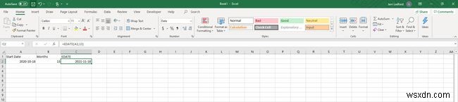 วิธีใช้ฟังก์ชัน EDATE ใน Excel