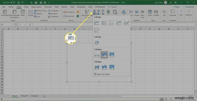 วิธีการสร้างรายงานใน Excel