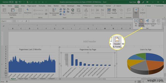 วิธีการสร้างรายงานใน Excel