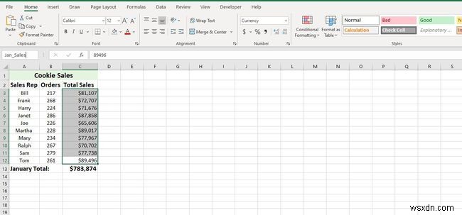 วิธีการกำหนดและแก้ไขช่วงที่มีชื่อใน Excel