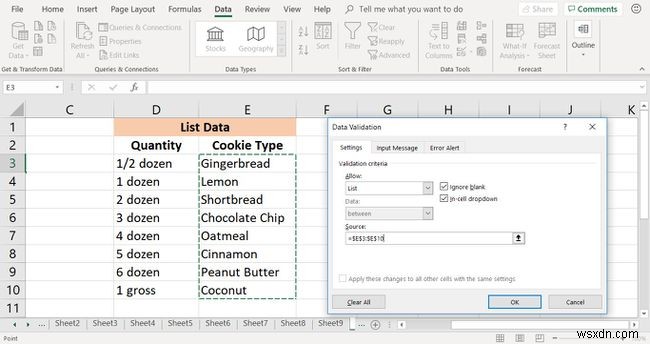 วิธีสร้างรายการดรอปดาวน์ใน Excel เพื่อจำกัดข้อมูล