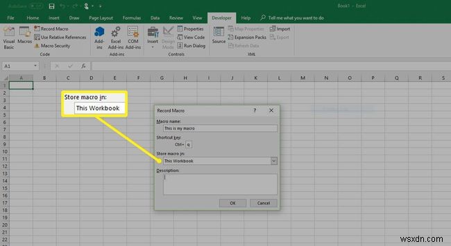 วิธีการสร้างมาโครใน Excel