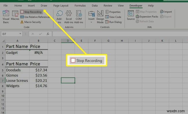 วิธีการสร้างมาโครใน Excel