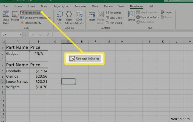 วิธีการสร้างมาโครใน Excel