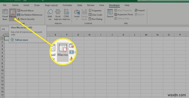 วิธีการสร้างมาโครใน Excel