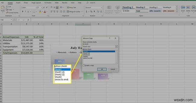 วิธีการคัดลอกชีตใน Excel