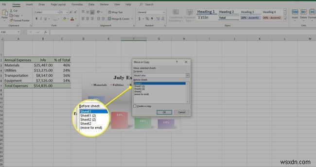 วิธีการคัดลอกชีตใน Excel