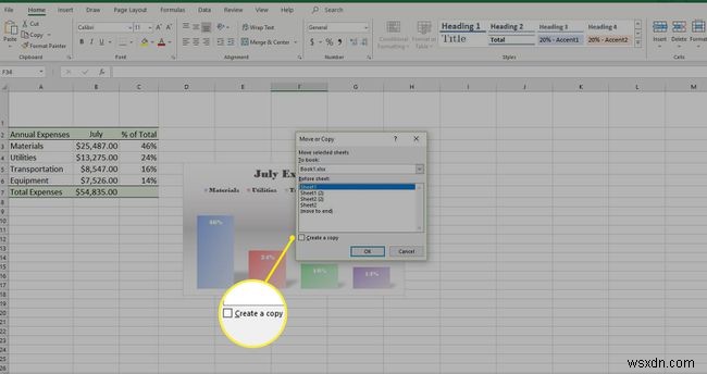 วิธีการคัดลอกชีตใน Excel