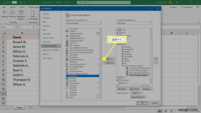 วิธีใช้การติดตามการเปลี่ยนแปลงใน Excel