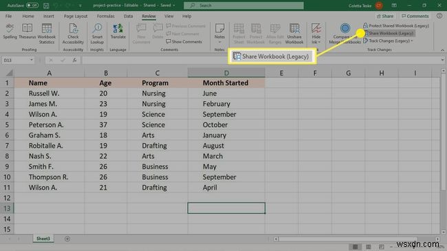 วิธีใช้การติดตามการเปลี่ยนแปลงใน Excel