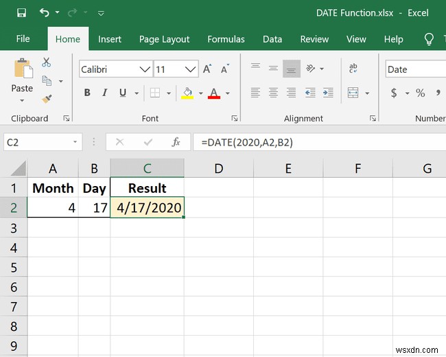 วิธีใช้ฟังก์ชัน Excel DATE