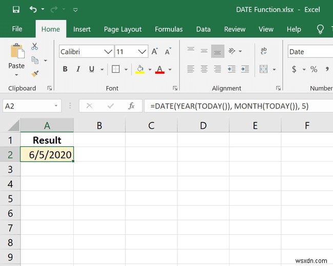 วิธีใช้ฟังก์ชัน Excel DATE