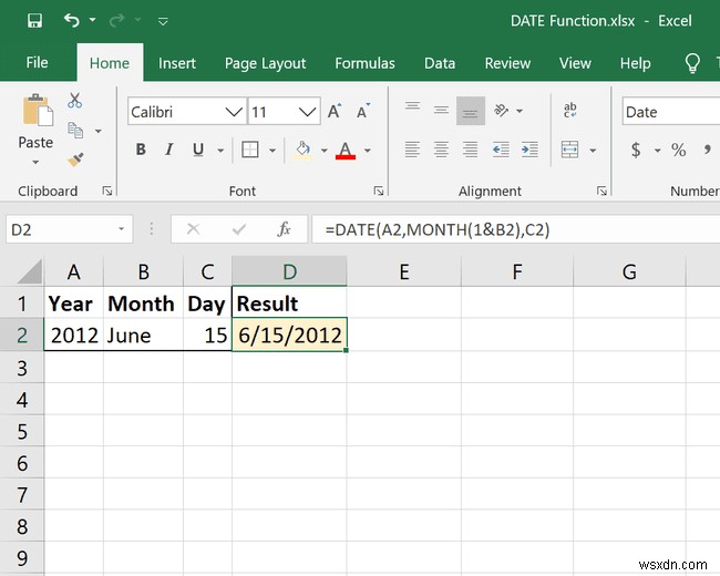 วิธีใช้ฟังก์ชัน Excel DATE