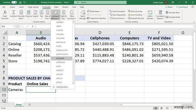 วิธีใช้ฟังก์ชัน Excels HLOOKUP