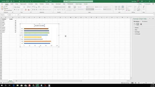 วิธีการสร้างกราฟแท่งใน Excel