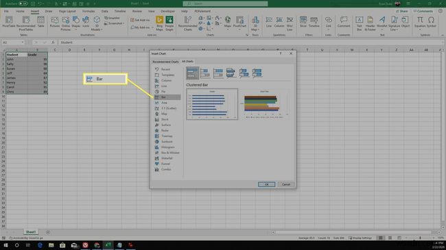 วิธีการสร้างกราฟแท่งใน Excel