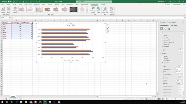 วิธีการสร้างกราฟแท่งใน Excel