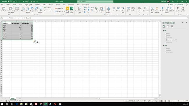 วิธีการสร้างกราฟแท่งใน Excel