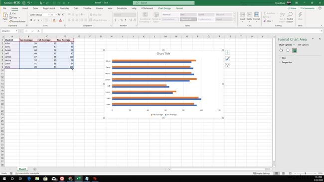 วิธีการสร้างกราฟแท่งใน Excel