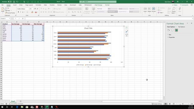 วิธีการสร้างกราฟแท่งใน Excel