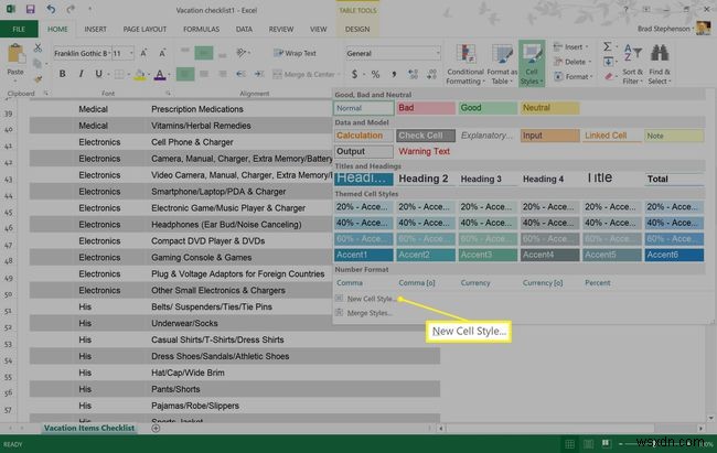 วิธีการเน้นสีใน Excel