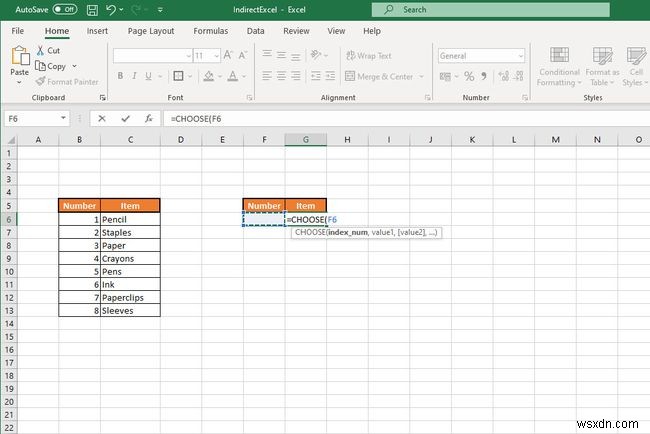 วิธีใช้ฟังก์ชัน CHOOSE ใน Excel