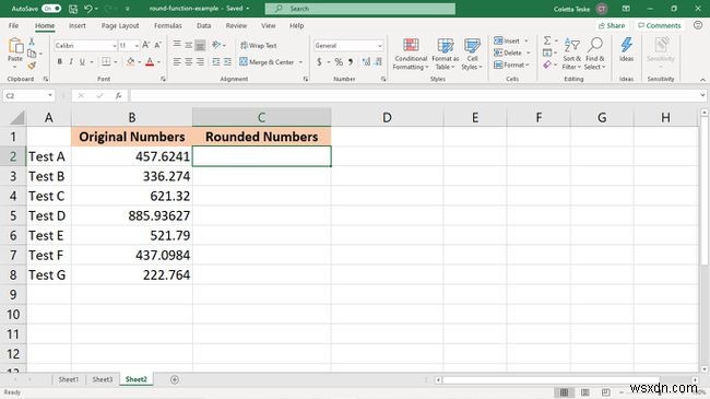 วิธีใช้ฟังก์ชัน Round ใน Excel