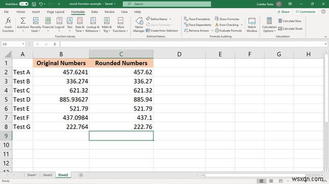 วิธีใช้ฟังก์ชัน Round ใน Excel