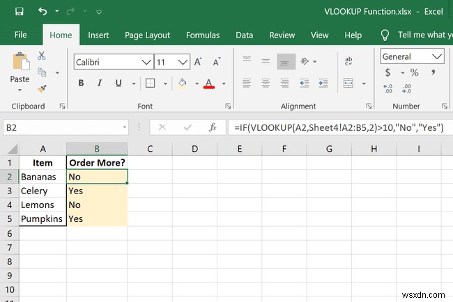 วิธีใช้ฟังก์ชัน VLOOKUP ใน Excel