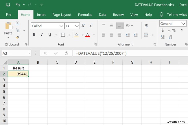 วิธีใช้ฟังก์ชัน DATEVALUE ของ Excel
