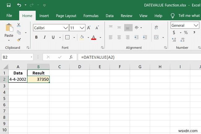 วิธีใช้ฟังก์ชัน DATEVALUE ของ Excel