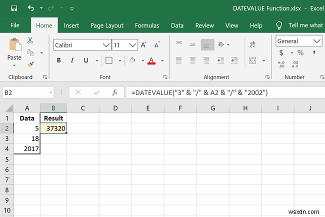 วิธีใช้ฟังก์ชัน DATEVALUE ของ Excel