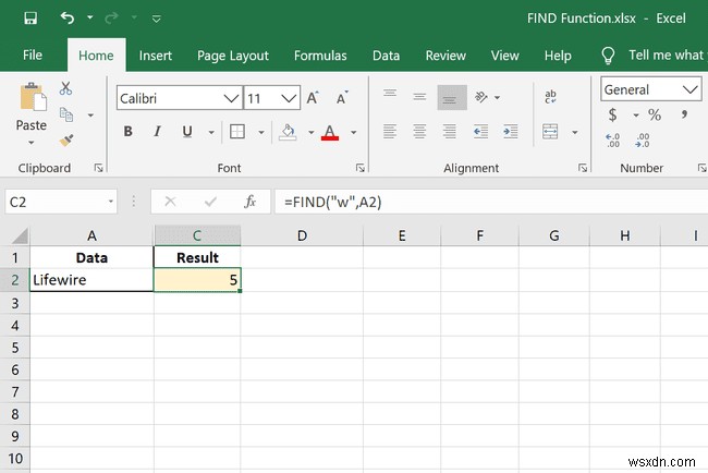 วิธีใช้ฟังก์ชัน Excel FIND