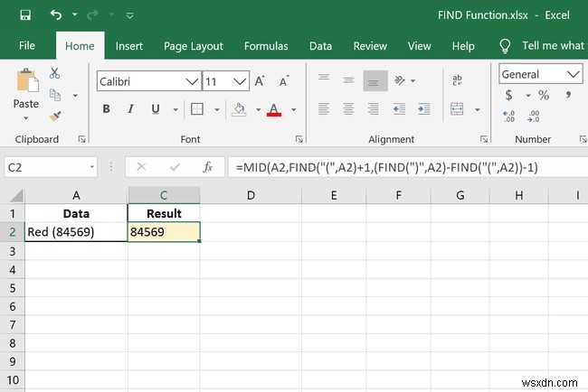 วิธีใช้ฟังก์ชัน Excel FIND