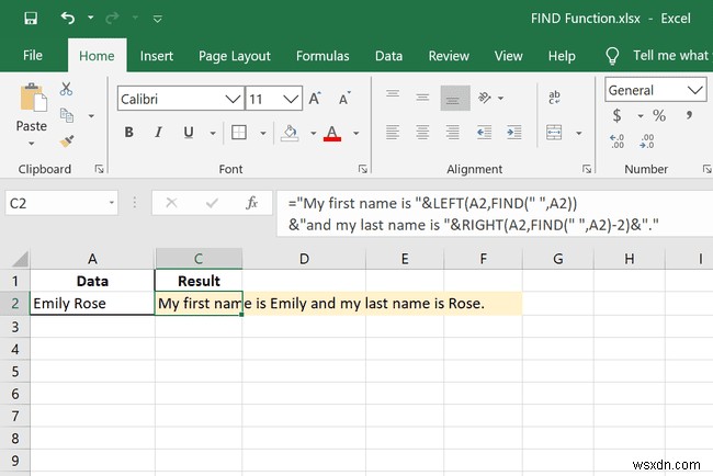 วิธีใช้ฟังก์ชัน Excel FIND