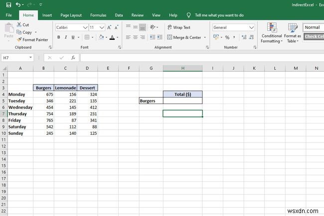 วิธีใช้ฟังก์ชันทางอ้อมใน Excel