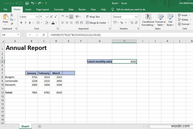 วิธีใช้ฟังก์ชันทางอ้อมใน Excel