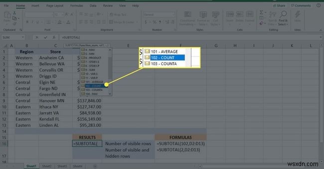 วิธีใช้ฟังก์ชันผลรวมย่อยของ Excel