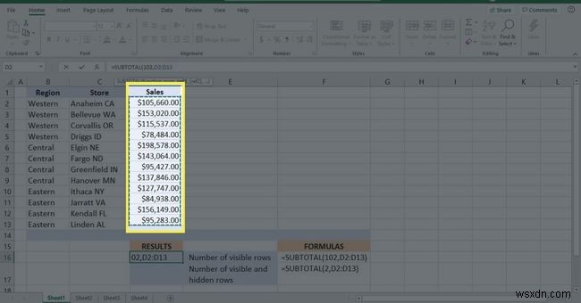 วิธีใช้ฟังก์ชันผลรวมย่อยของ Excel