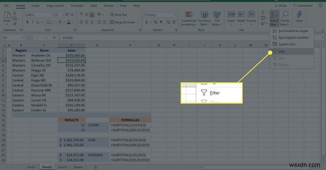 วิธีใช้ฟังก์ชันผลรวมย่อยของ Excel